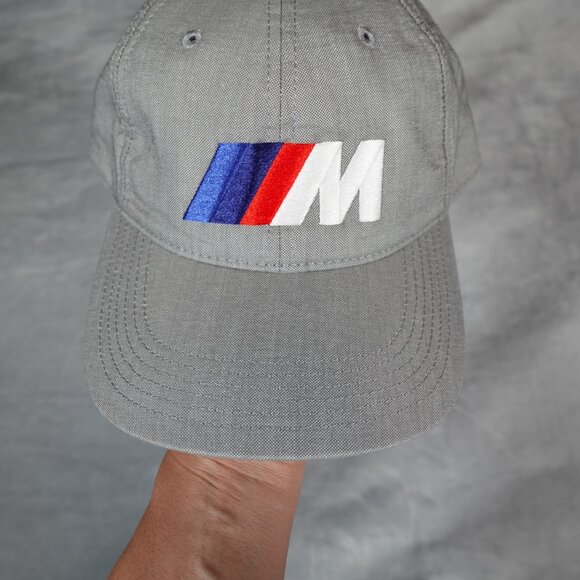 BMW M Series Collection Strapback Hat Cap Adult Size Freude Gray - Picture 2 of 9